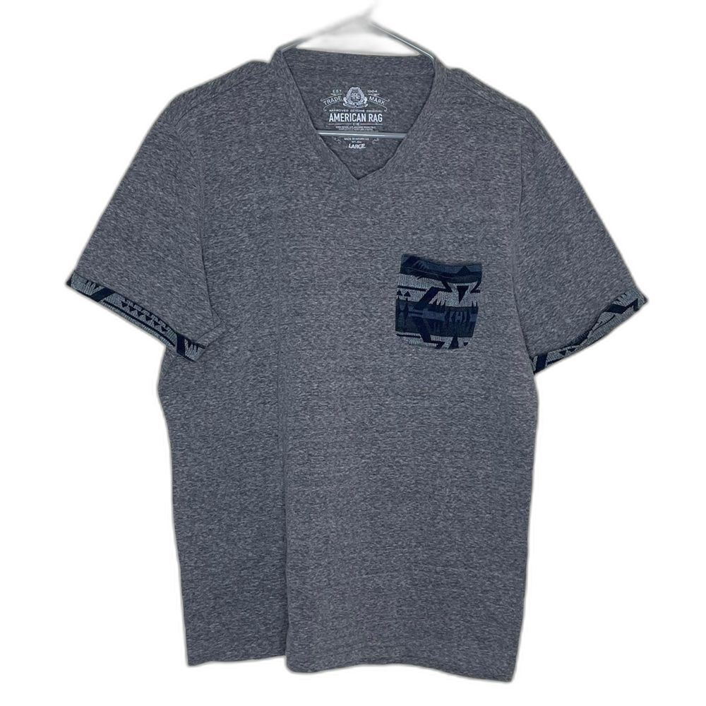 American Rag v neck pocket t-shirt, large